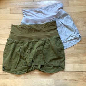 TWO pairs of Old Navy Maternity shorts